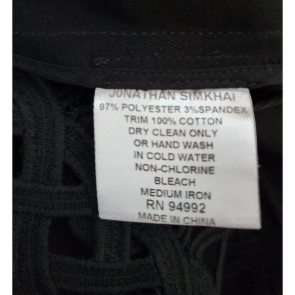 Jonathan Simkhai Black Cutout Crochet Blouse Top Small - Picture 6 of 7